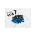Hiro Seiko TB EVO.7 Titan/Alloy Hex Socket Screw Set [T-Blue] (109pcs) / HS-48213