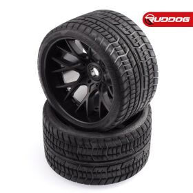 Sweep Road Crusher Onroad Belted tire Black wheels 1/2...