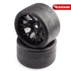 Sweep VHT Crusher Onroad slick Belted tire Black wheels 1/2 offset W/ WHD 2pcs / SR-SRC1003B