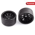 Sweep VHT Crusher Onroad slick Belted tire Black wheels 1/2 offset W/ WHD 2pcs / SR-SRC1003B
