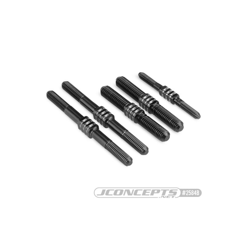 Jconcepts Mugen MBX-8 Fin Titanium turnbuckle set - black, 5pc. / JCO2584B