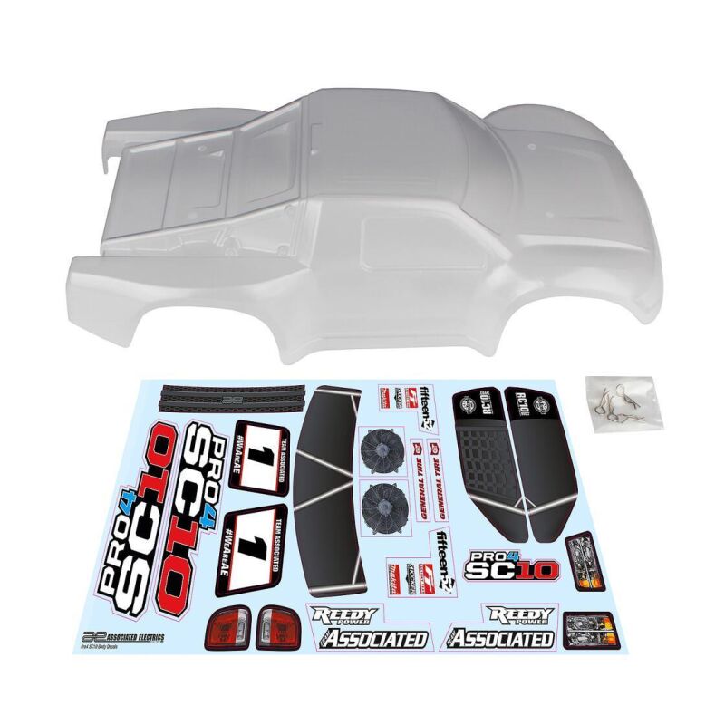 Team Associated Pro4 SC10 Contender Body, clear / AE25859