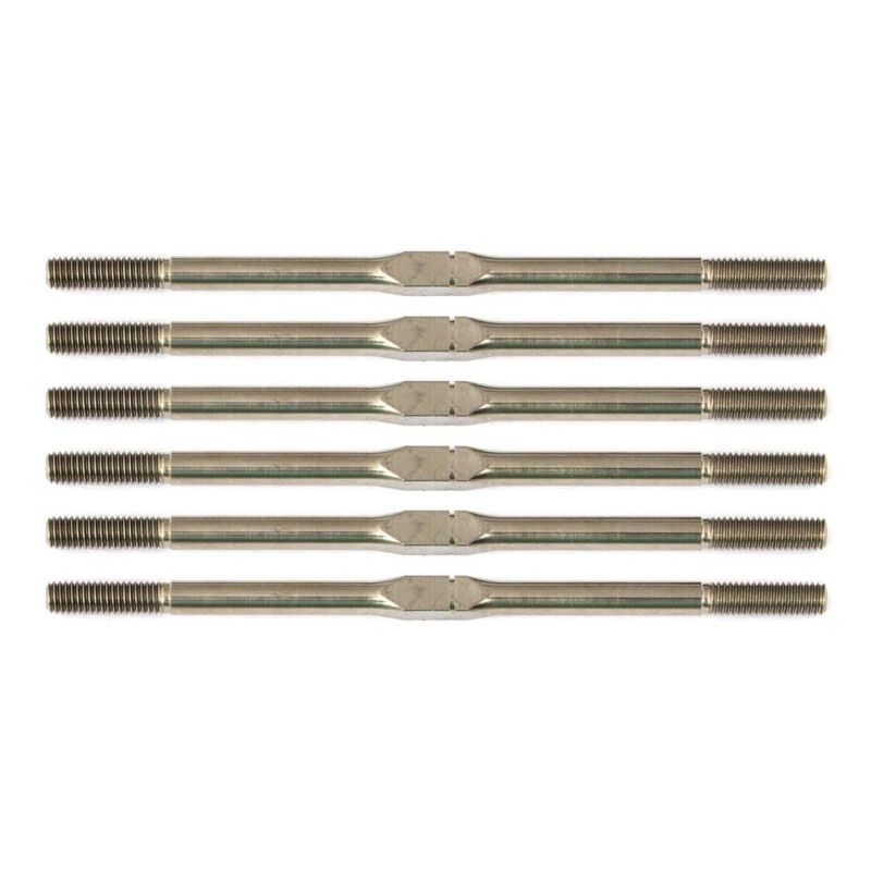 Team Associated ProSC10 FT Titanium Turnbuckle Set, 3x67mm (2.65 in), silver / AE71061