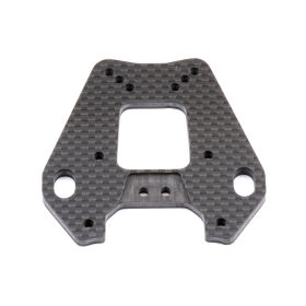 Team Associated FT Carbon Fiber Shock Tower, front, woven...