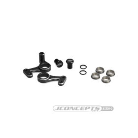 JConcepts RC10 aluminum steering bell-crank set - black /...