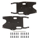 Team Associated RC8B3.1 FT Graphite Arm Stiffeners, rear / AE81419
