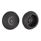 Team Associated Sand Ribbed Tires and Method SC Wheels, mounted, black, front / AE71063