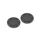 Jconcepts Tribute wheel, planetary cap - aluminum, black anodized - 2pc. (Fits - #3377 wheel) / JCO2400