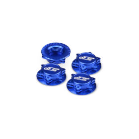 Jconcepts Fin, 1/8th serrated light-weight wheel nut (fine thread) - closed end - blue / JCO2451-1