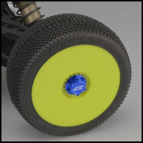 Jconcepts Fin, 1/8th serrated light-weight wheel nut (fine thread) - closed end - blue / JCO2451-1