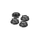 Jconcepts Fin, 1/8th serrated light-weight wheel nut (fine thread) - closed end - black / JCO2451-2