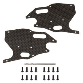 Team Associated RC8B3.1 FT Graphite Arm Stiffeners, front...
