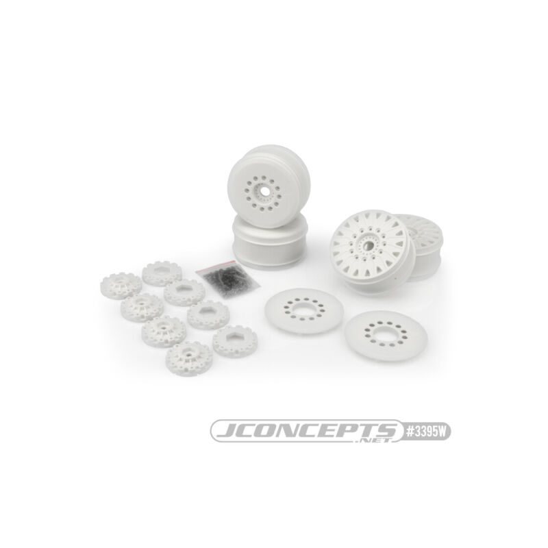 JConcepts Cheetah 83mm speed-run wheel w/ 12 and 17mm hex adaptor, 4pc. (white) / JCO3395W