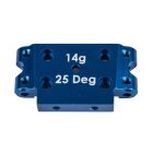Team Associated DR10 FT Aluminum Front Bulkhead, 25 deg, blue / AE72006