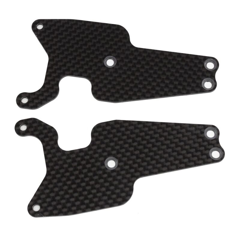 Team Associated RC8T3.2 FT Front Lower Suspension Arm Inserts, 1.2mm, carbon fiber / AE81478