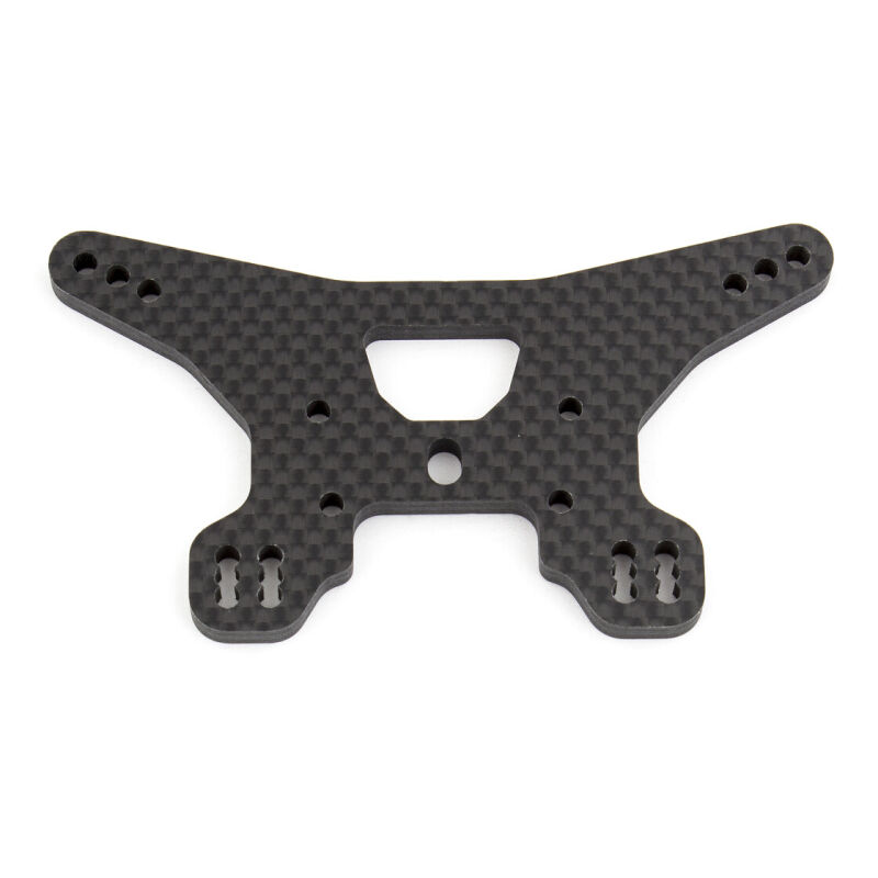 Team Associated B64 Rear Shock Tower, woven carbon fiber / AE92012
