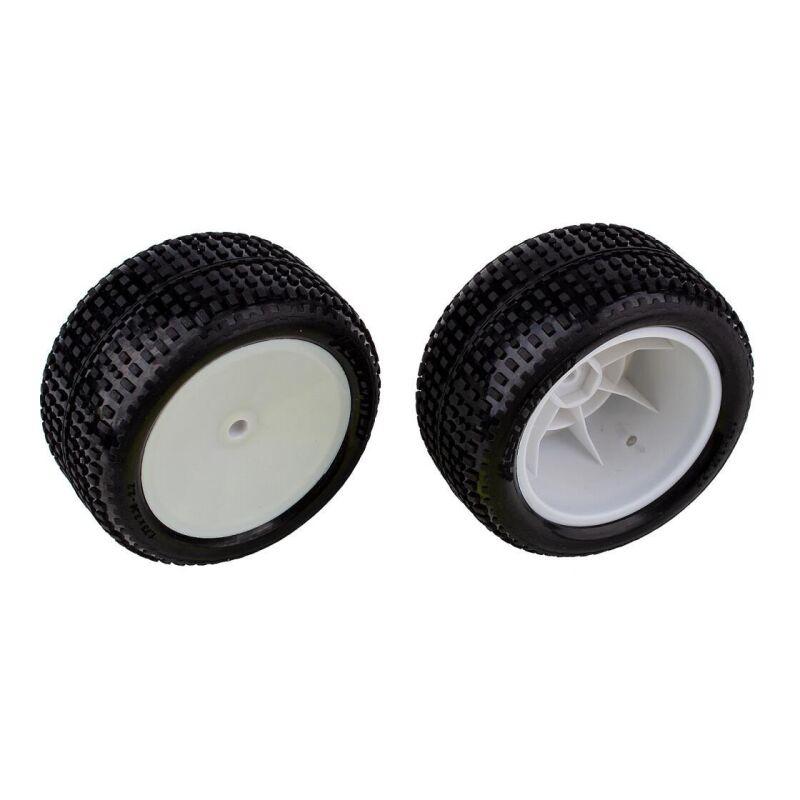 Team Associated RB10 RTR Front Wheels and Tires, mounted / AE72018