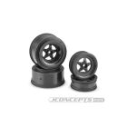 Jconcepts StarTec - Slash | Bandit, Street Eliminator front 2.2" and rear 2.2 x 3.0" wheel set - (black) / JCO3387B