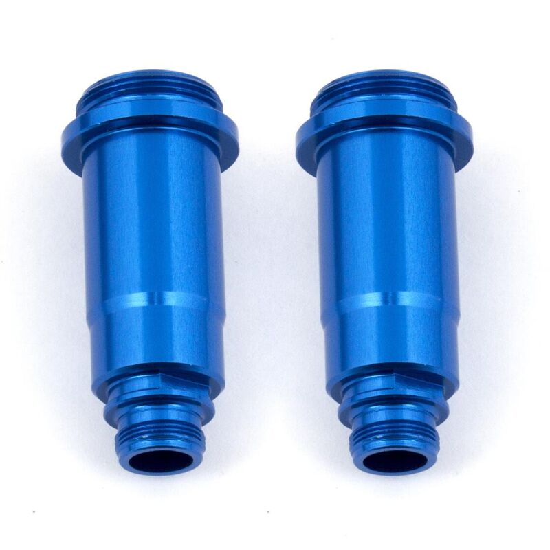Team Associated Shock Bodies, 12x27.5 mm, front, blue aluminum / AE71051