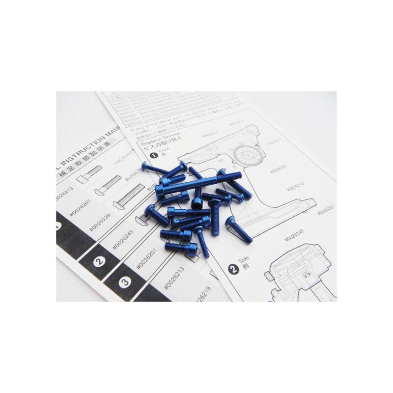 Hiro Seiko M17 Light Weight Screw Set [Y-Blue] / HS-48408