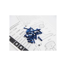 Hiro Seiko M17 Light Weight Screw Set [Y-Blue] / HS-48408