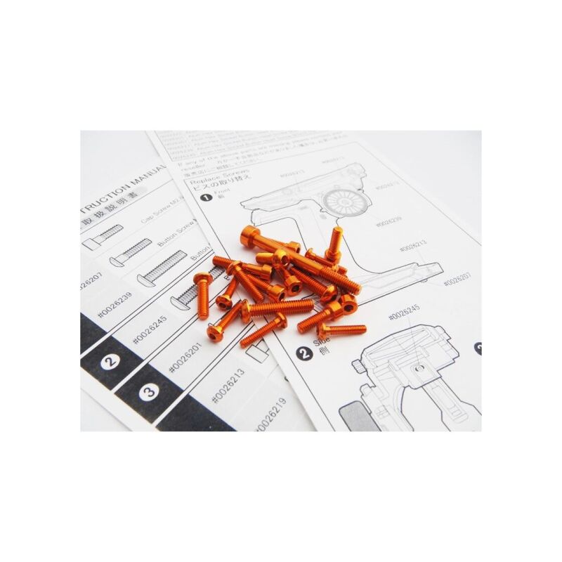 Hiro Seiko M17 Light Weight Screw Set [Orange] / HS-48410