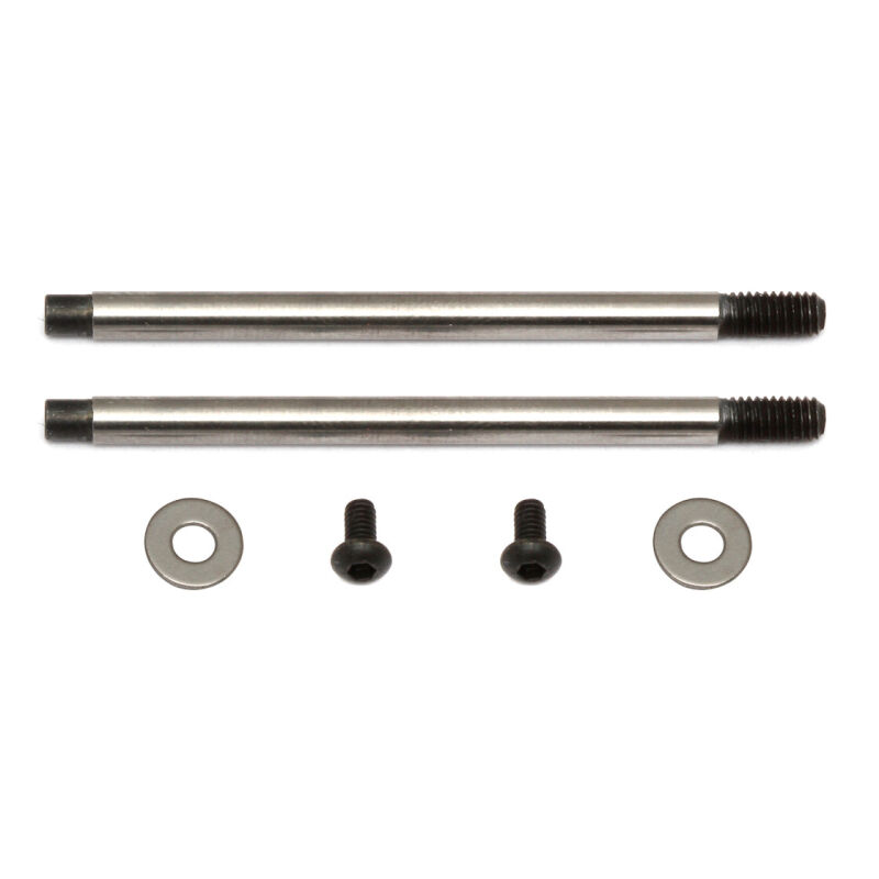 Team Associated FT 3x27.5 mm Shock Shafts (V2), Chrome / AE91620
