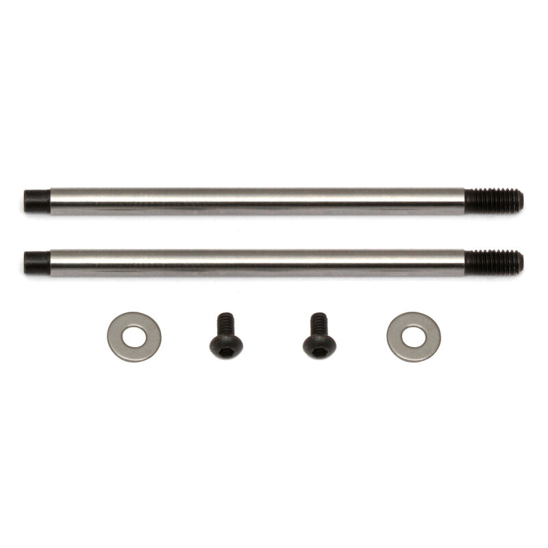 Team Associated FT 3x35 mm Shock Shafts (V2), Chrome / AE91624
