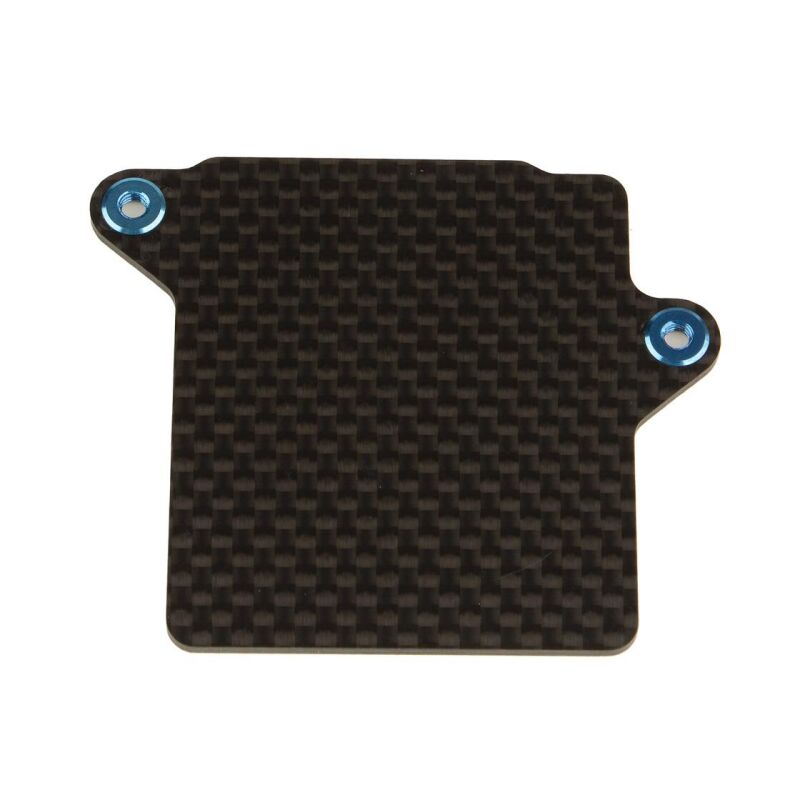 Team Associated RC10B74.1 FT ESC Tray, Chassis V2, carbon fiber / AE92259