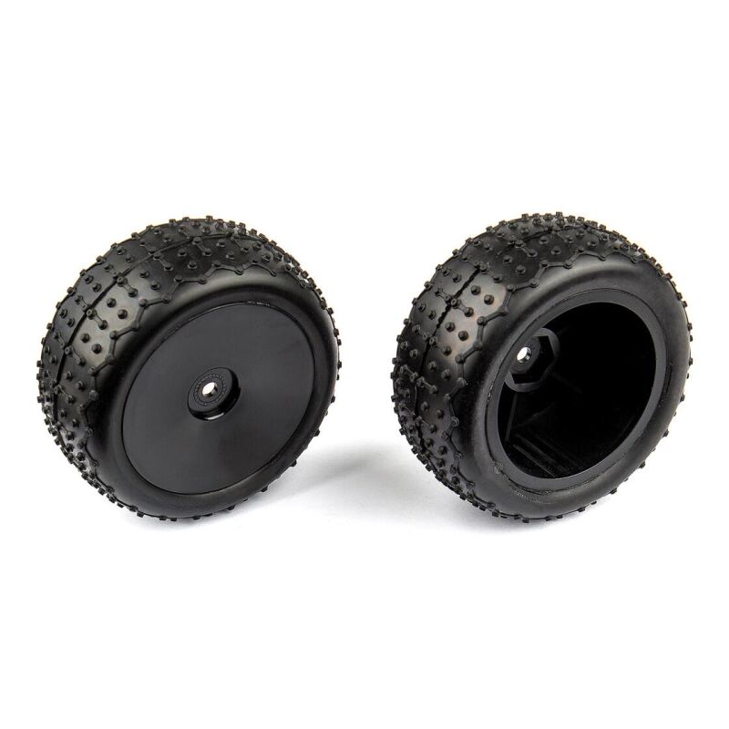 Team Associated Wide Mini Pin Tires, mounted / AE21540