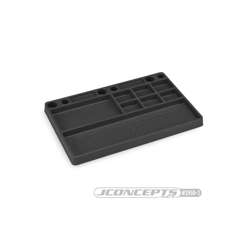 Jconcepts parts tray, rubber material - black / JCO2550-2