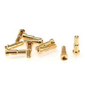 RUDDOG 4/5mm Dual Bullet Gold Plug Male (10pcs) / RP-0198