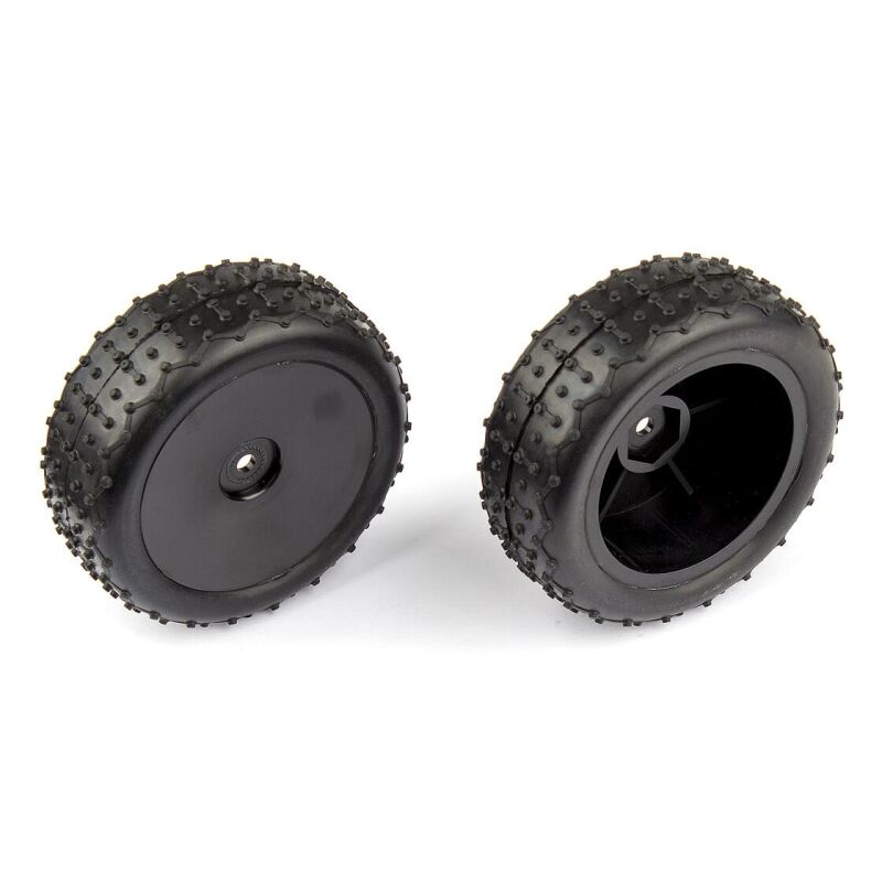 Team Associated Narrow Mini Pin Tires, mounted / AE21539