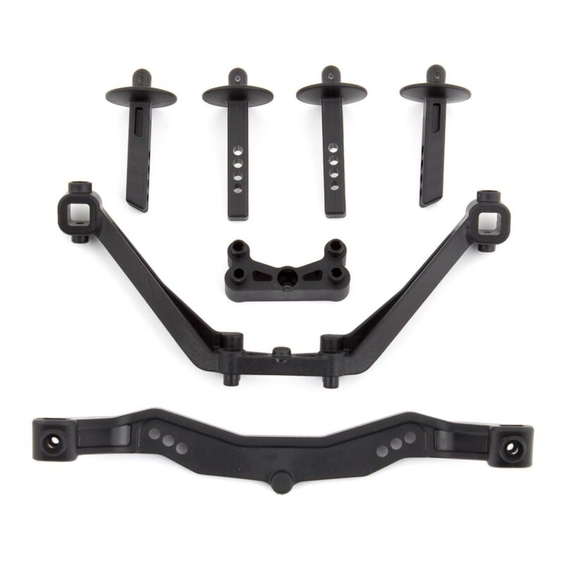 Team Associated SC6.1 Body Mounts, front and rear / AE71123