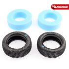 Sweep SQUARE ARMOR Front Silver (Ultra Soft) 1:10 buggy tires/Open cell inserts 2pcs / SR-SW-106FS