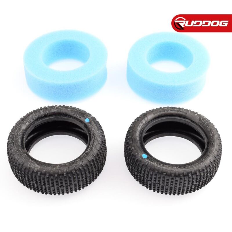 Sweep SQUARE ARMOR Front Blue (Extra Soft) 1:10 buggy tires/Open cell inserts 2pcs / SR-SW-106FB