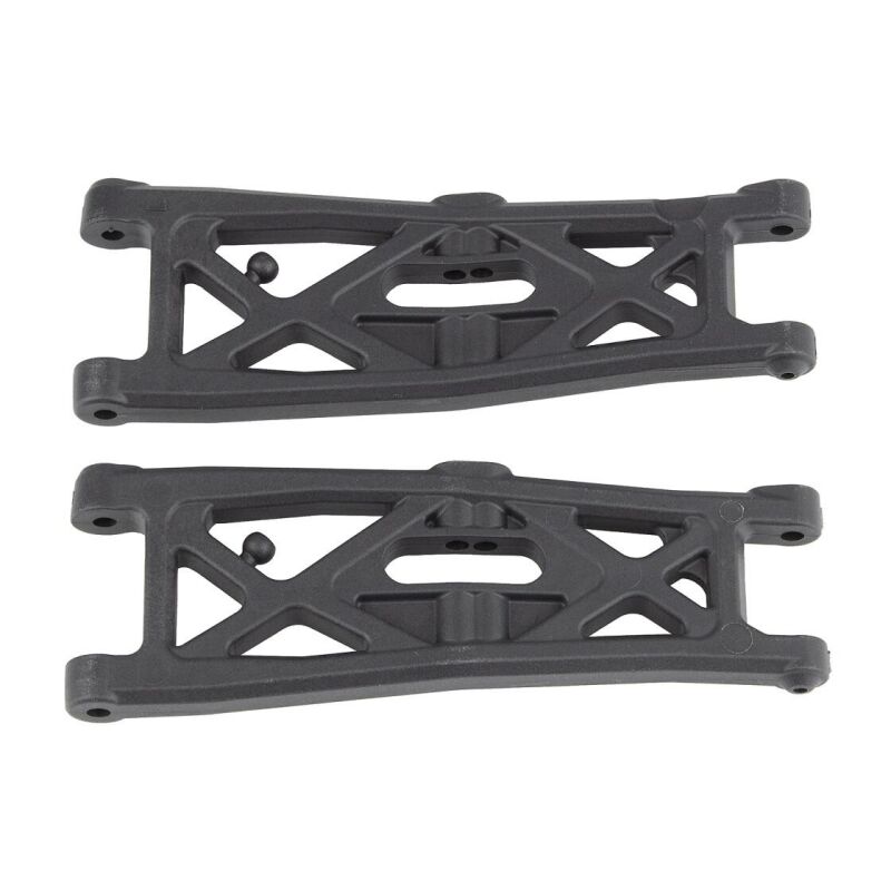 Team Associated RC10T6.2 FT Front Suspension Arms, gull wing, carbon fiber / AE71139