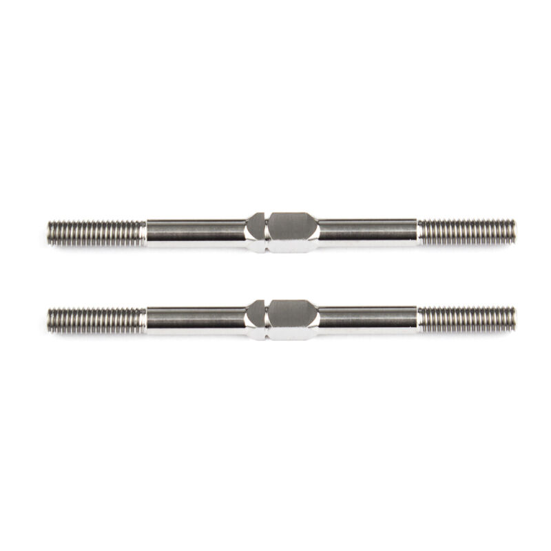 Team Associated FT Titanium Turnbuckles, 48 mm/1.875 in, silver / AE1405