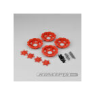 Jconcepts Tracker wheel discs - red (fits - #3379 Dragon wheels) / JCO2668-7