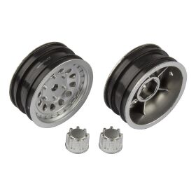 Team Associated CR12 Wheel Set, satin silver / AE41053