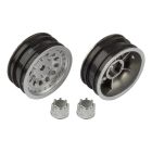 Team Associated CR12 Wheel Set, satin silver / AE41053