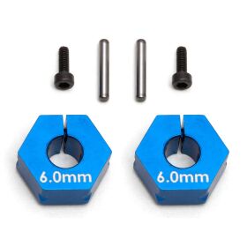 Team Associated FT Clamping Wheel Hexes, 6.0mm / AE71034
