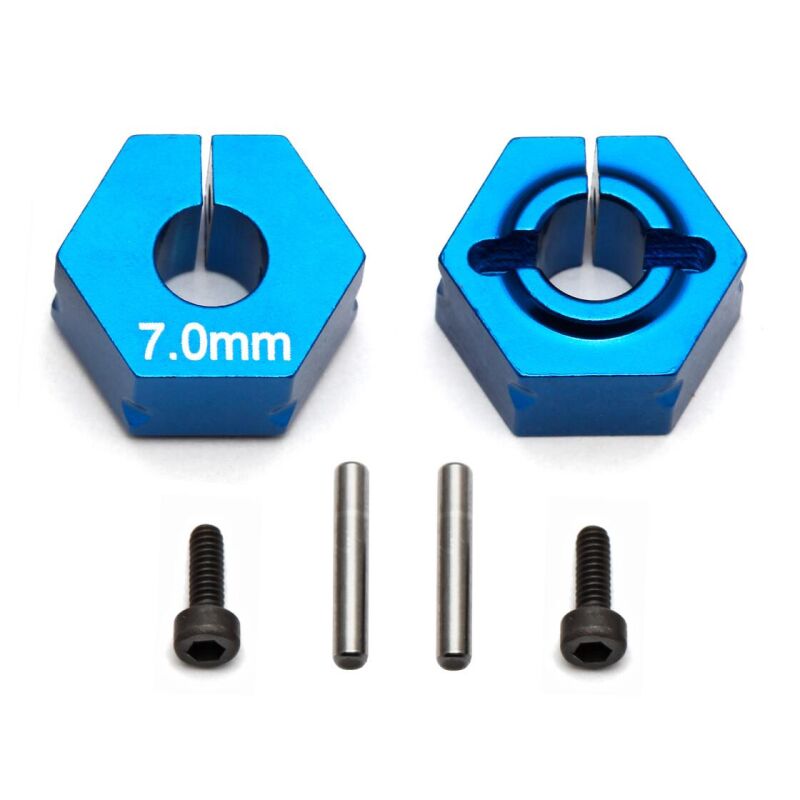 Team Associated FT Clamping Wheel Hexes, 7.0mm / AE91610