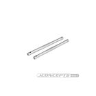 JConcepts RC10 diamond nose brace tubes, silver - 2pc. / JCO2312-3