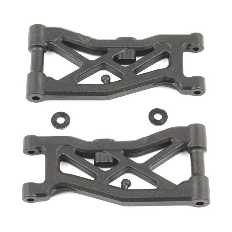 Team Associated RC10B74 FT Front Suspension Arms, carbon fiber / AE92297