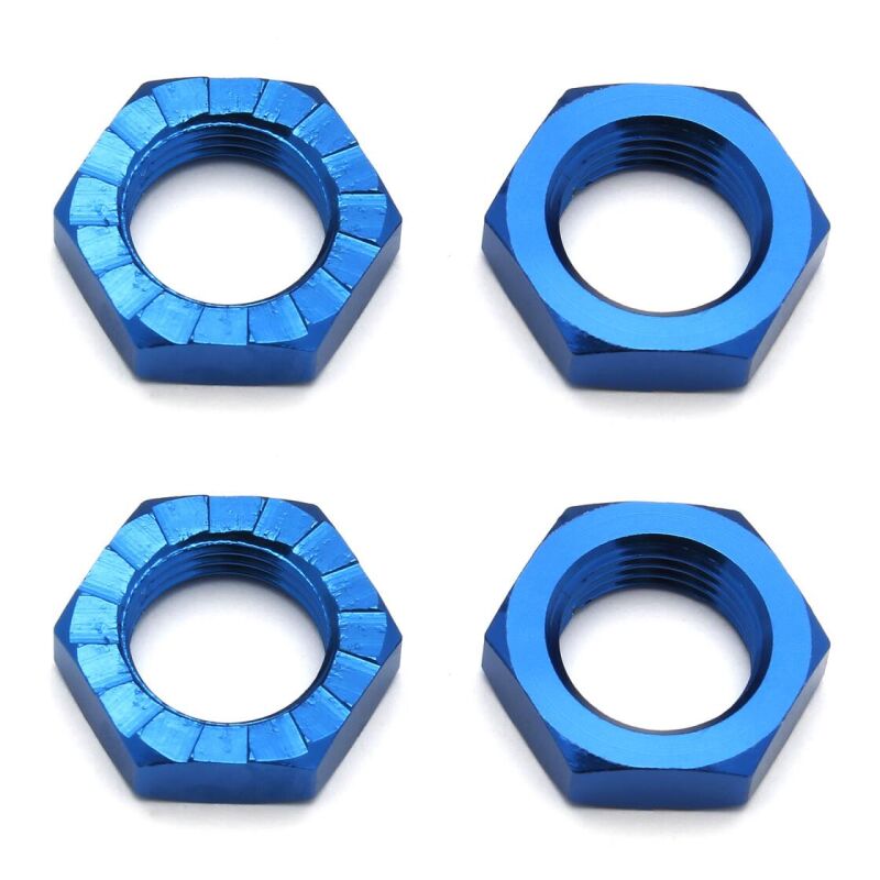 Team Associated FT Wheel Nuts, 17 mm, blue / AE81082
