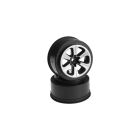 Jconcepts Hustle - Slash rear, Slash 4x4 F&R wheel - (black w/ silver face plating) - 2pc. / JCO3372B
