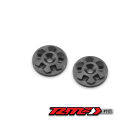 JConcepts RM2, Clover large flange 1/8th wing buttons - black - 2pc. / JCO8125