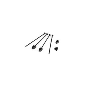 DE Racing Zip Stix (black/4pcs) / DER-ZS4-BLK