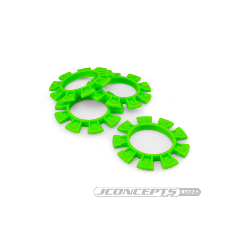 JConcepts Satellite tire gluing rubber bands - green - fits 1/10th, SCT and 1/8th buggy / JCO2212-5